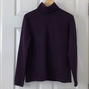 💯 100% 2-ply cashmere aubergine purple turtleneck